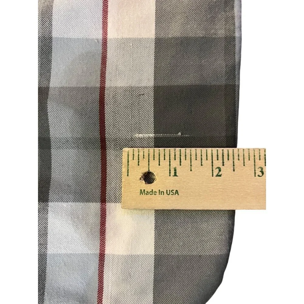 Dog Christmas Stocking Gray Plaid Paw Print Pet Holiday Stocking Faux Fur Cuff U